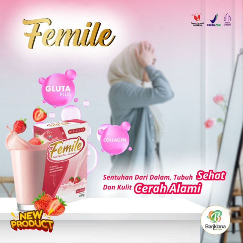 

FEMILE 200gr Sentuhan Dari Dalam, Tubuh Sehat Dan Kulit Cerah Alami (khusus wanita)