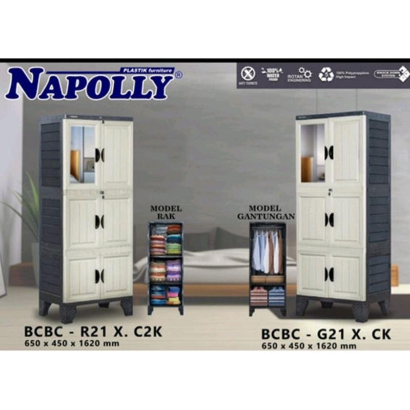 ( CARGO ) LEMARI BAJU / LEMARI PAKAIAN / NAPOLLY BCBC.R21X.C2K