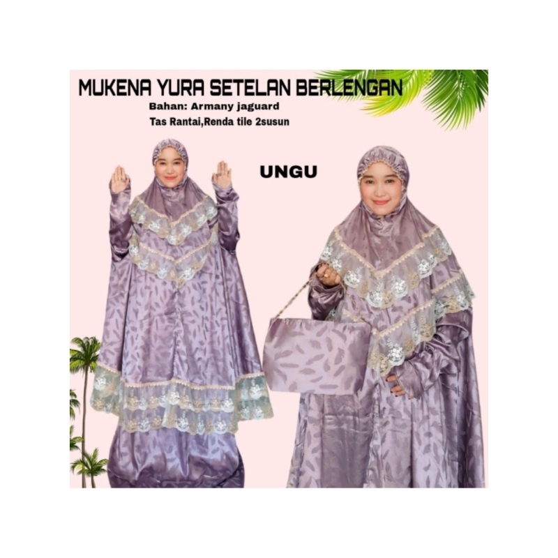 mukena yura setelan berlengan