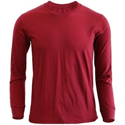 Kaos Polos Lengan Panjang Pria Wanita Premium 100% Katun 24s Ujung Lengan Pakai Rib Karet M L XL XXL