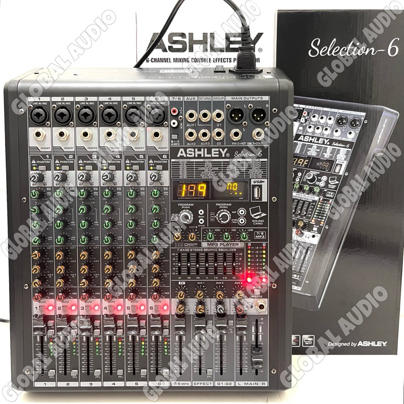 Mixer Audio Ashley Selection 6 6Channel Original Mixer Ashley Selection6 Mixing 6 Bagus Murah ( Bisa