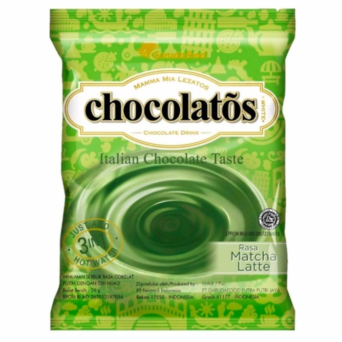 

Chocolatos Matcha 1renceng (10sachet @24gr)|Promo Murah