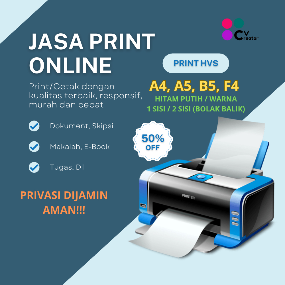 

Jasa Print Berwarnn - Hitam putih - Cetak Buku bisa ukuran A4, F4, A5, B5,B6,A6 Plus bisa Jilid Soft Cover