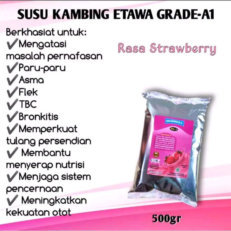 

SUSU KAMBING ETAWA GRADE-A1 500GR RASA STROBERI