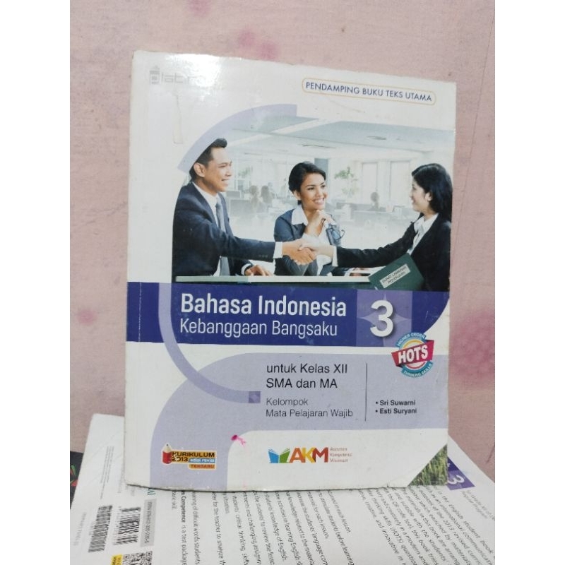 buku bahasa Indonesia kelas 12/XII/3 sma/ma platinum akm hots