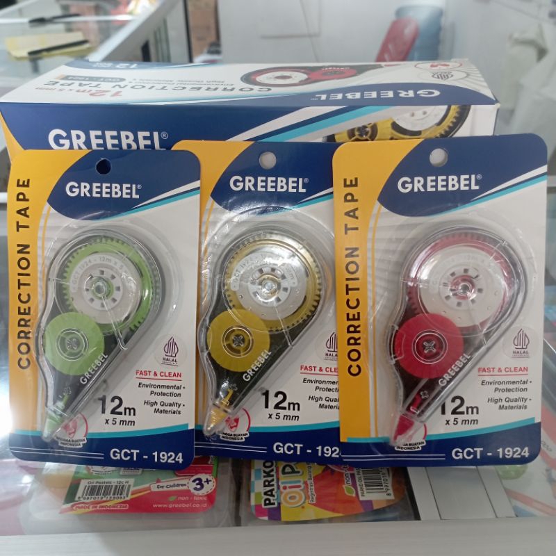 

CORECTION TAPE TIP X KERTAS ROLL GREEBEL GCT-1924 12M PENGHAPUS PENA
