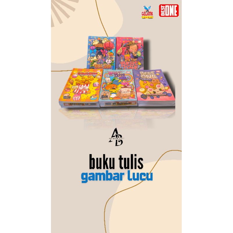 

Buku Tulis BEST ONE 38 Gambar Lucu Lembar 1 Pack isi 10 Buku