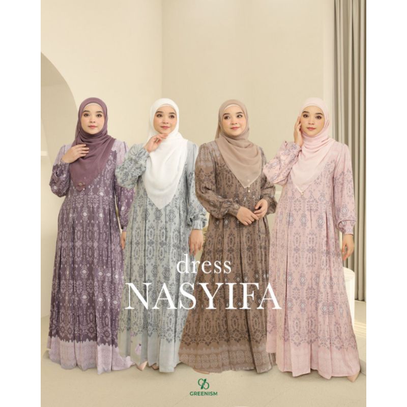 NASYIFA DRESS BY GREENISM | GAMIS BATIK GREENISM | GAMIS GREENISM ORIGINAL | GAMIS BUSUI FRIENDLY