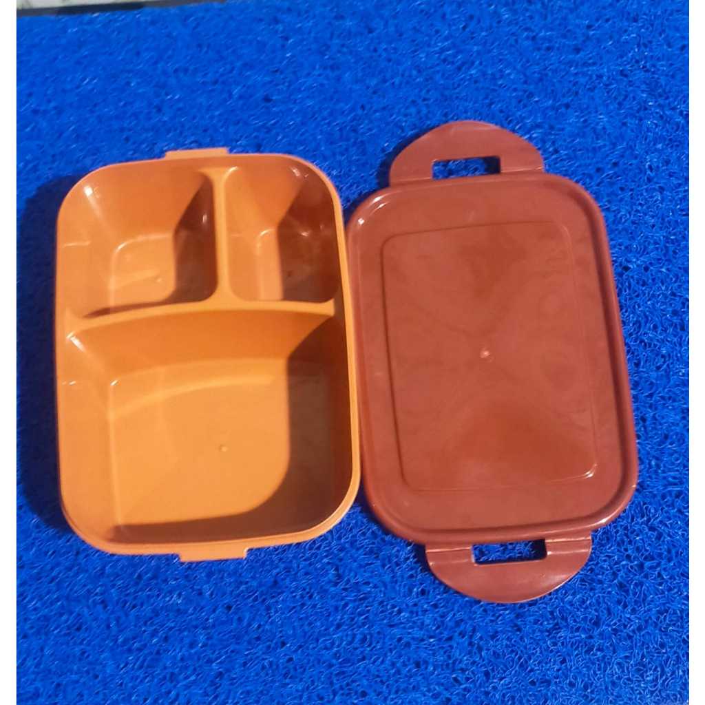 KOTAK MAKAN CHOCO / TEPAK MAKAN ANAK KOTAK BEKAL MAKAN TEPAK BEKAL MAKANAN SEKAT CATERING TUTUP PLAS