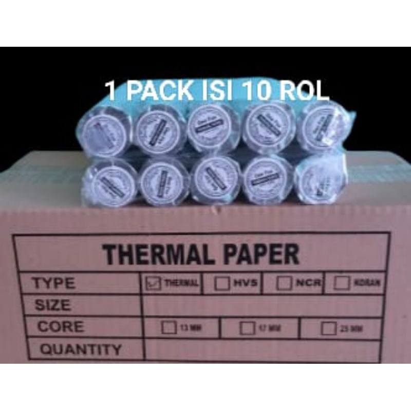 

kertas kasir thermal edc bluetooth 57/58x30mm paket 10 roll