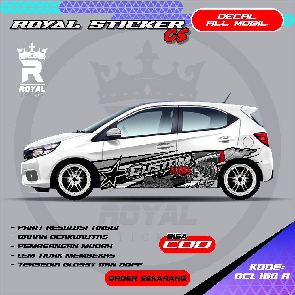 STIKER DECAL MOBIL YARIS SIGRA JAZZ AGYA DESAIN THAILOOK / STIKER DECAL MOBIL FREE CUSTOM NAMA - DCL