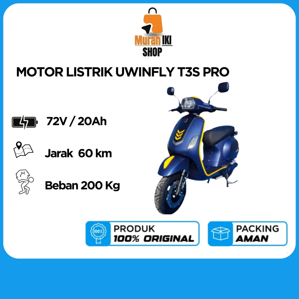 SEPEDA LISTRIK UWINFLY T3S PRO BIRU