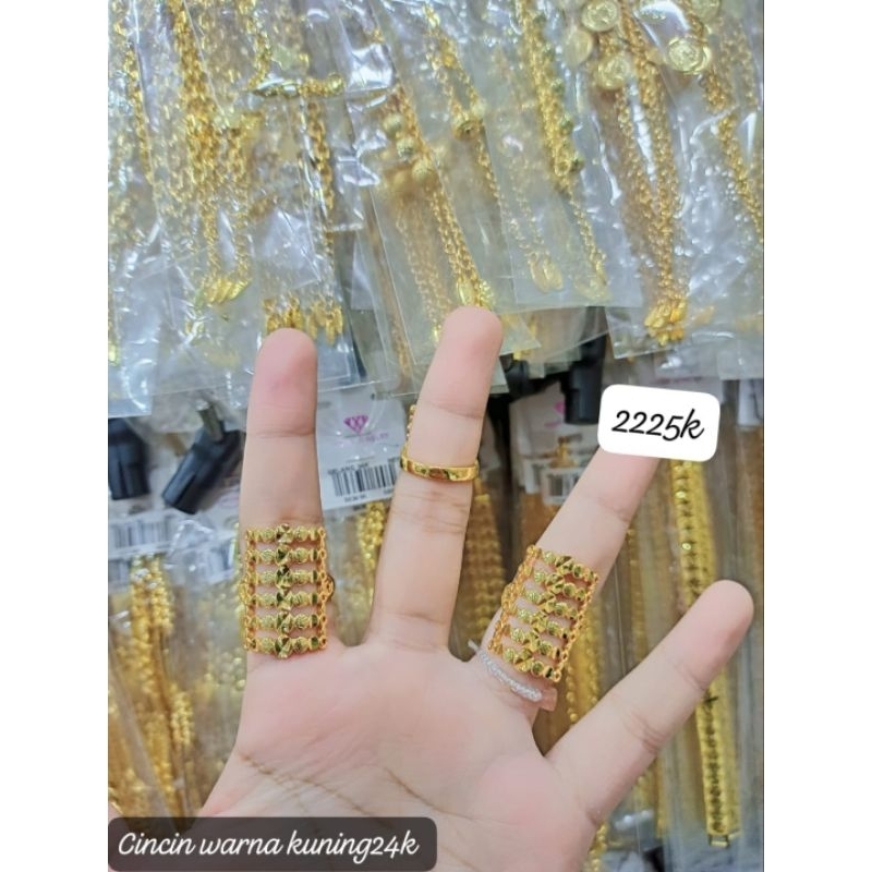 Cincin Lapis Emas 24k, Awet di pakai Harian