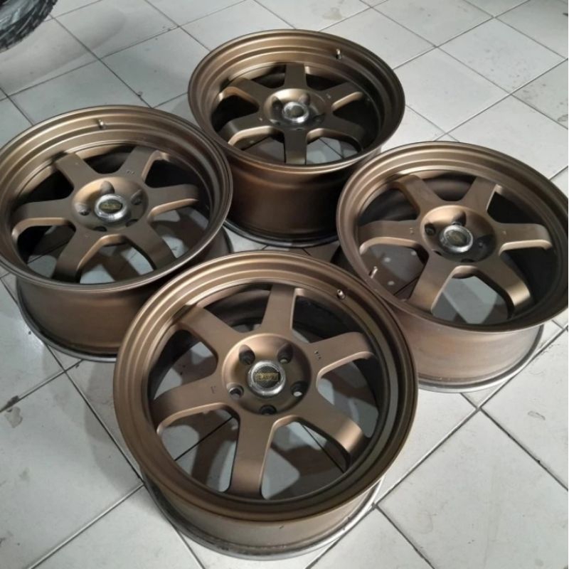 Velg Mobil Bekas TE37 Volkrays Ring 18X8,5/9,5 Pcd 5x114 ET40/35