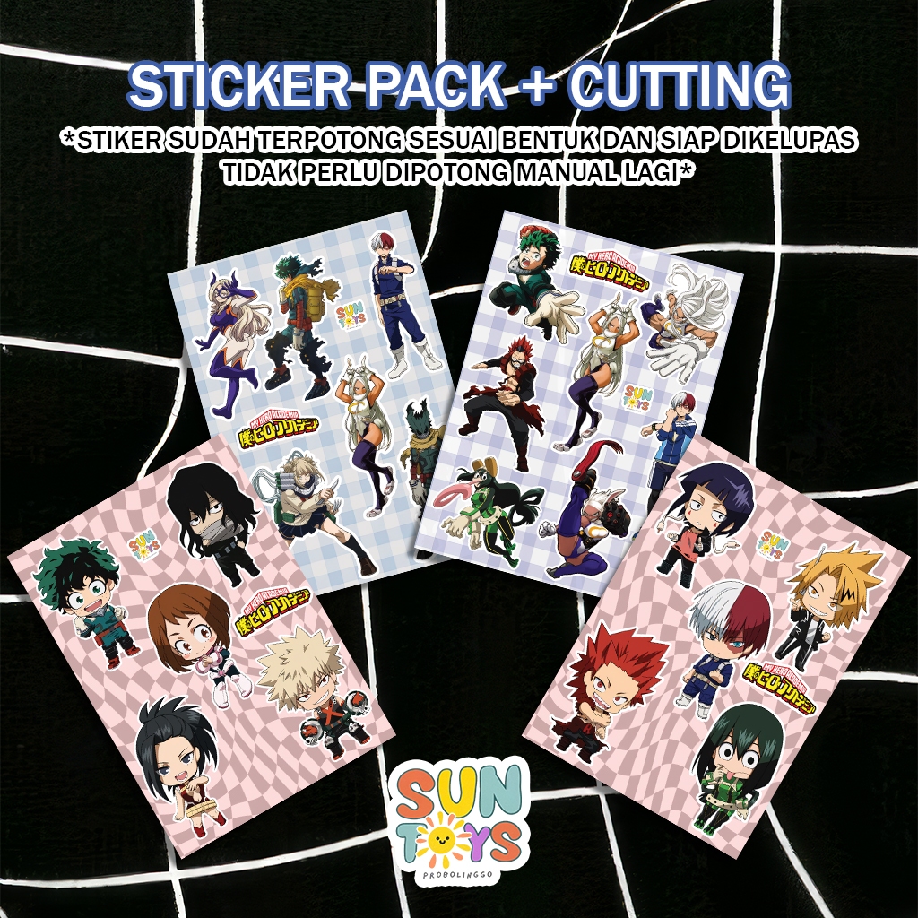 

☀ SUN ☀ Stiker Sticker Pack Anime My Hero Academia UK A6 Cutting Kisscut