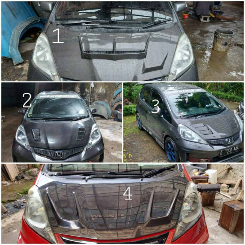 KAP MESIN CARBON,HONDA JAZZ GE8 CUSTOM