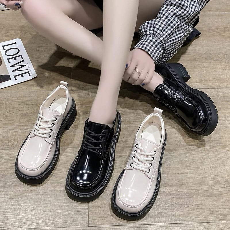 Sepatu Docmart Wanita Platfrom Loafers Wanita Sepatu Wanita Mary Janes Sepatu Boots Model Tali Sepat