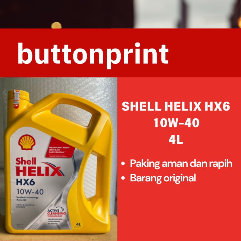 OLI MOBIL SHELL HELIX HX6 (Oli Mesin Mobil) 10W-40 4L
