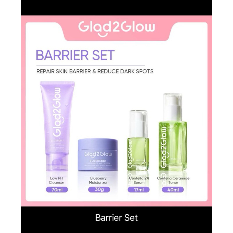 Pre Order special bundle 4in1 glad2glow 4pcs paket skincare