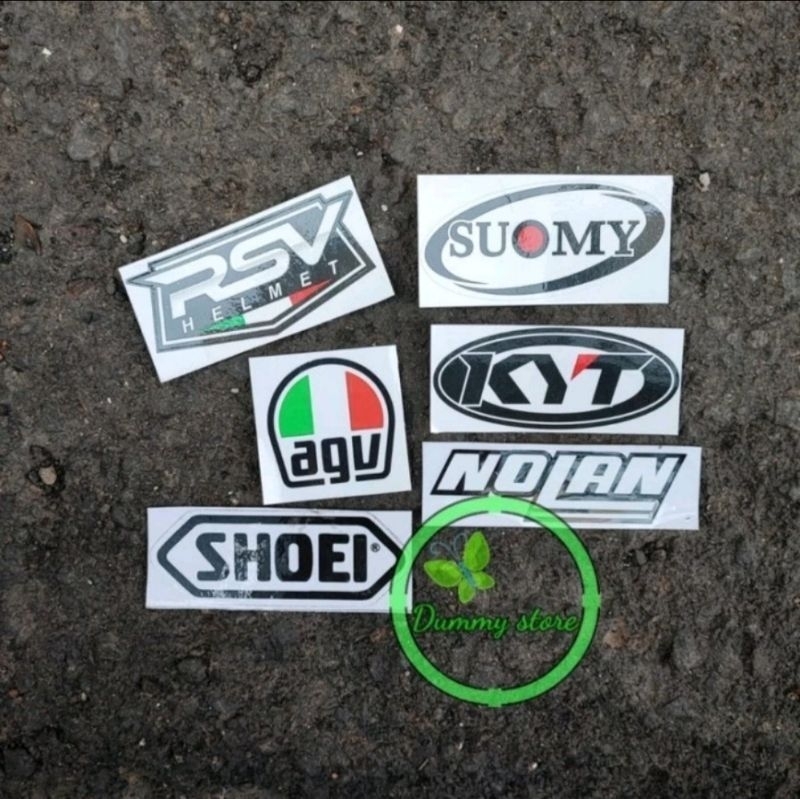 STIKER LOGO HELM KYT/I.N.K/R.S.V/S.H.O.E.I/A.G.V/N.O.L.A.N/S.U.O.M.I