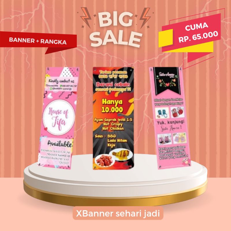 X Banner Wisuda/ X Banner Pernikahan/ X banner Jualan