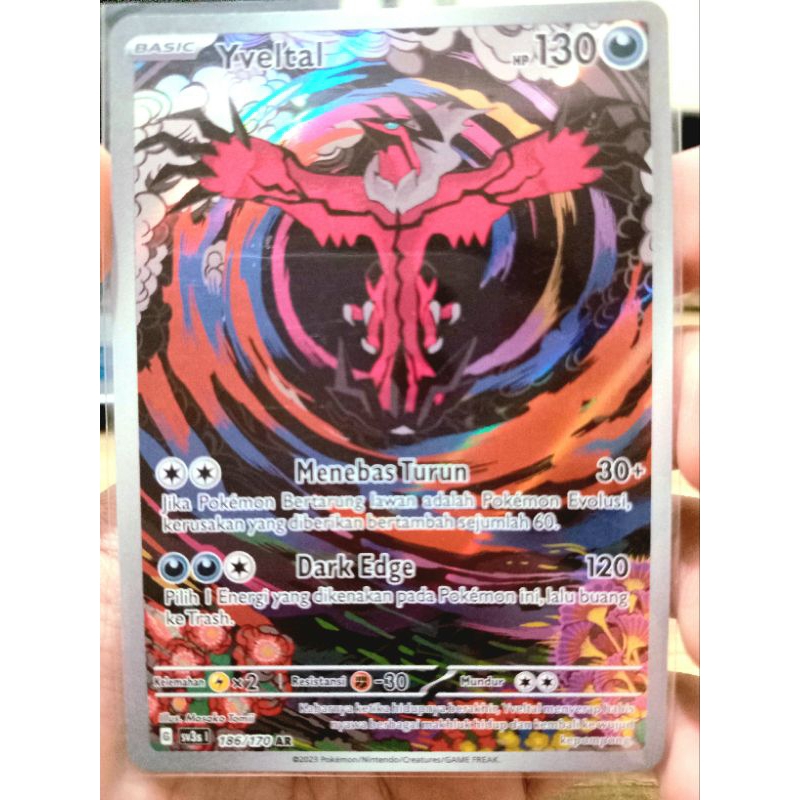 KARTU POKEMON YVELTAL AR INDONESIA HOLO