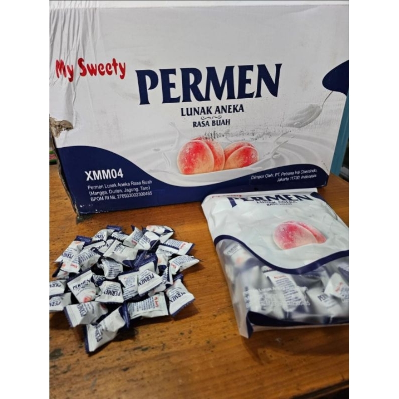 

permen lunak aneka rasa buah isi 100 pcs