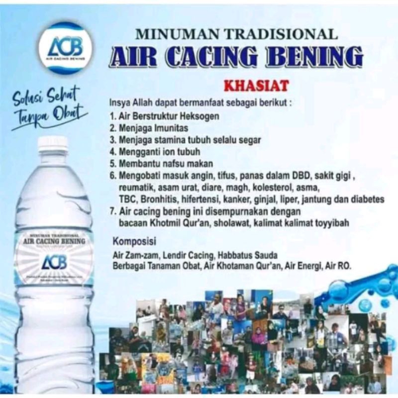 

Air Cacing Bening original (ACB) 330 ML, Solusi sehat tanpa obat, menyembuhkan berbagai macam penyakit