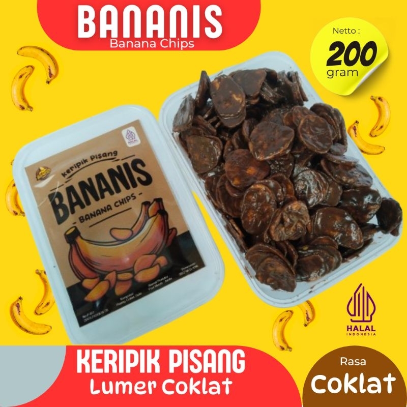 

Bananis. Keripik Pisang Cokelat Lumer