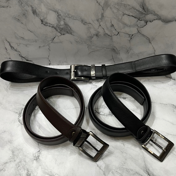 ikat pinggang pria resleting asli kulit gesper jarum bdn polos