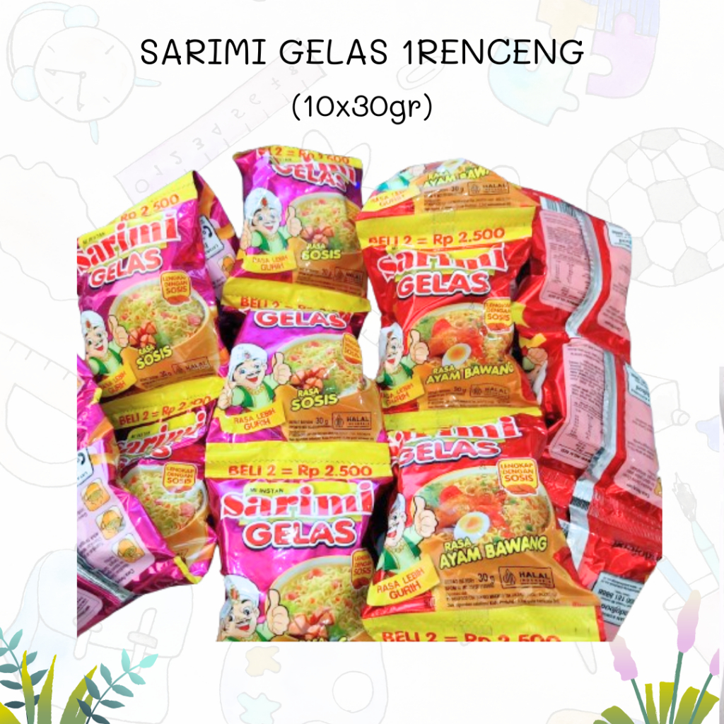 

SARIMI GELAS [ 10pcs x 30gr ] RENTENG