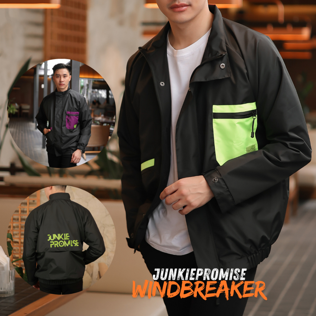 Delibra X Junkiepromise / Jaket Pria / Jaket Windbreaker / Jaket techwear / Jaket Anti Air / Jaket W