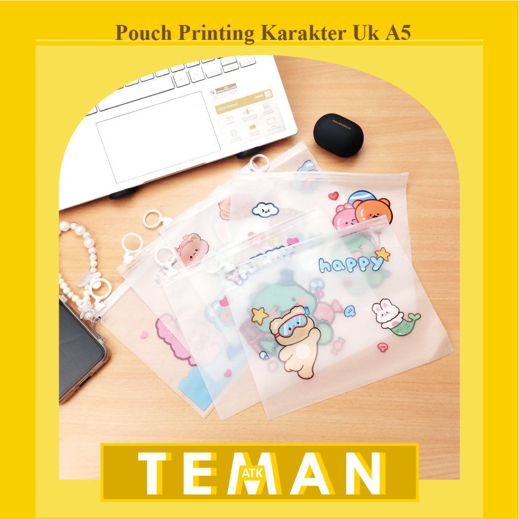 

Pouch Printing Karakter / Kantung Plastik Karakter / Kantung Zip Uk A5 Karakter