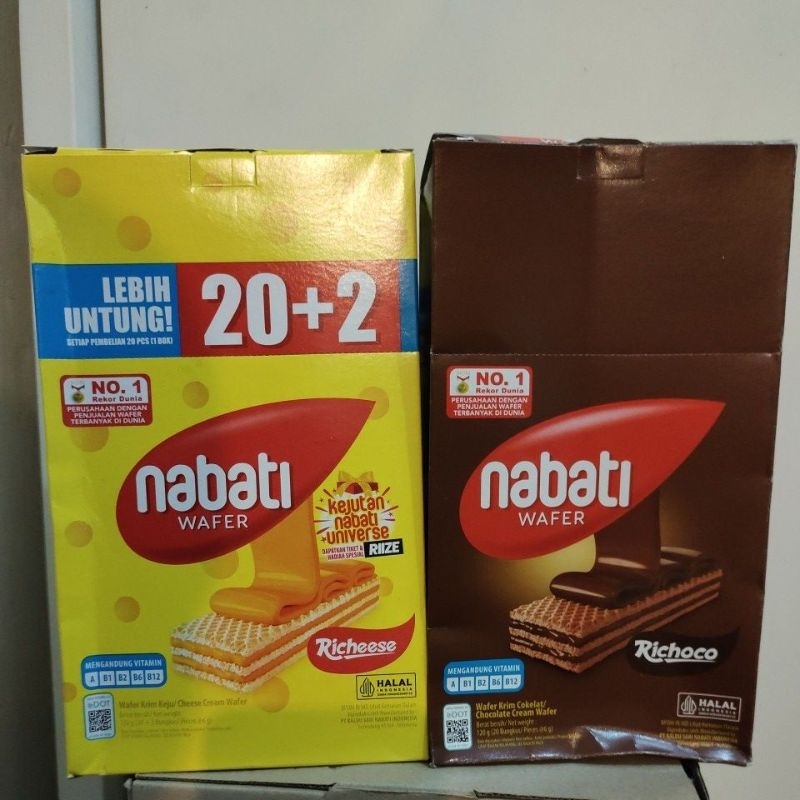 

Nabati wafer 132gr, 1box isi 20@6gr