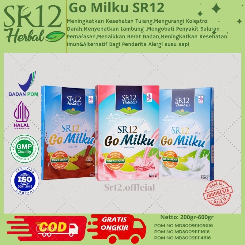 

SR12 Go milku Susu kambing Etawa/ Susu Etawa Kualitas Premium/ Goat Milk / Susu Tanpa Gula /Bpom dan halal