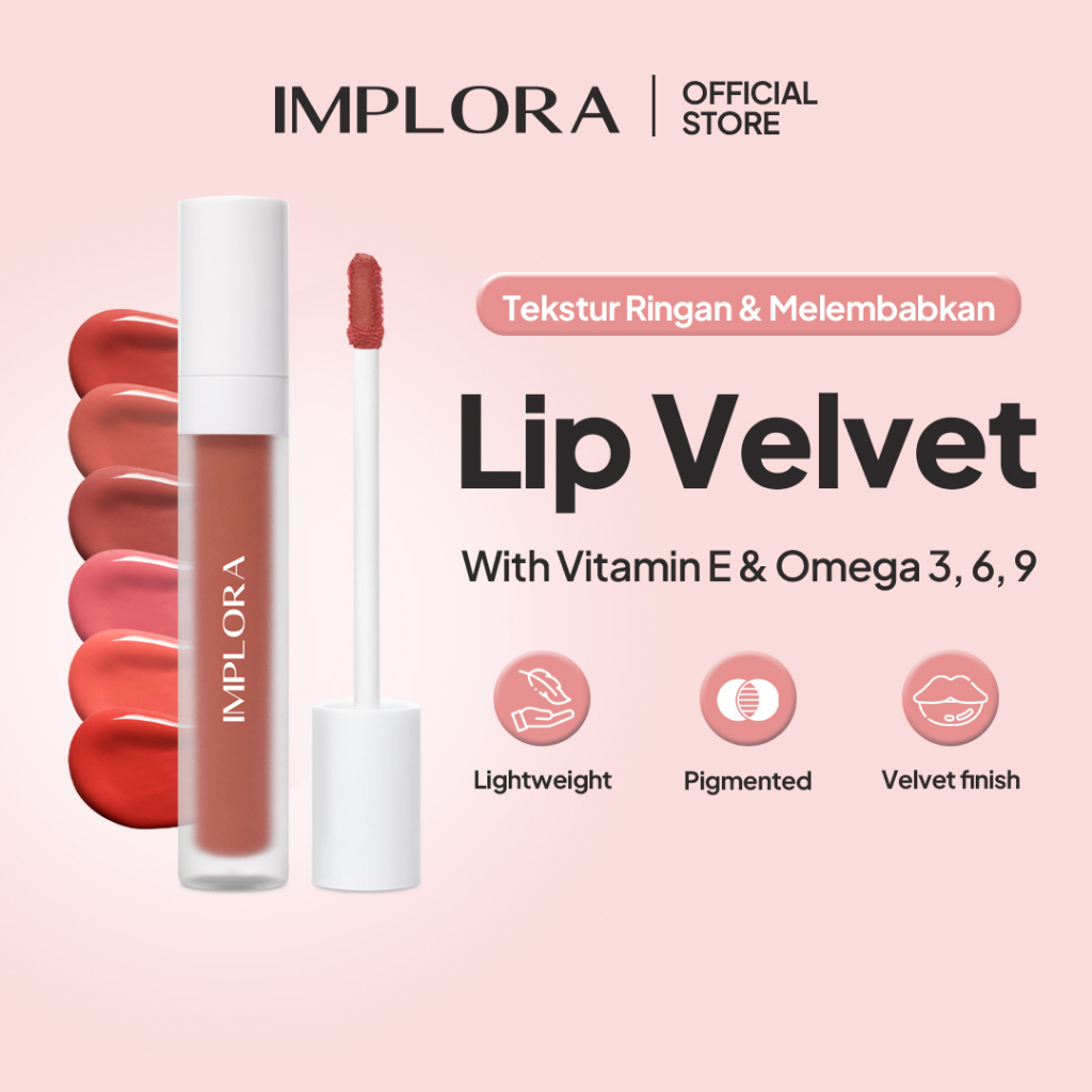 MFI - IMPLORA LIP VELVET | LIP CREAM IMPLORA LIPCREAM MATTE LIPSTIK BPOM