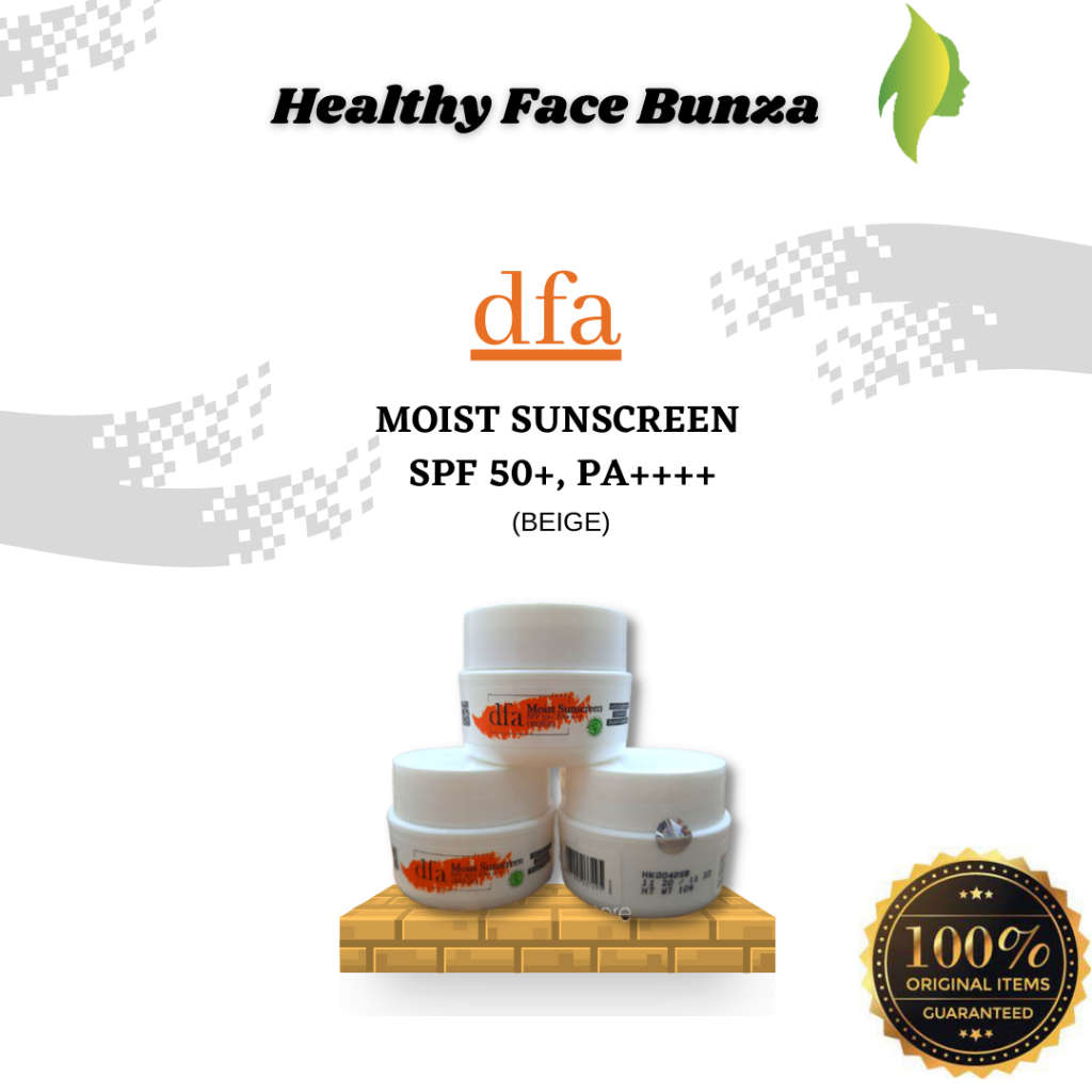 DFA MOIST SUNSCREEN SPF 50+, PA++++ (BEIGE) | 100% Original DFA (Healthy Face Bunza)