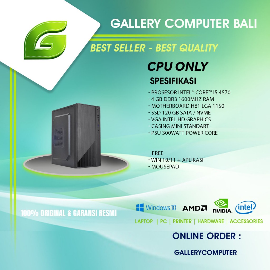 ( cpu only ) komputer pc rakitan i5 gen4-murah