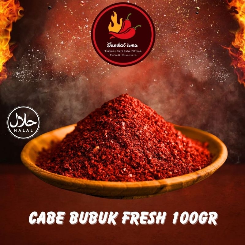 

Cabe Bubuk Murni Halus / Red Chilli 100 gr SAMBAL ISMA