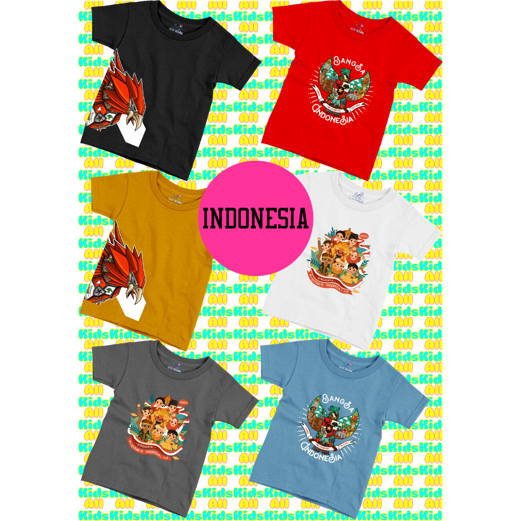 Kaos Anak & Remaja Laki Laki Perempuan 1-17 Tahun Combad 30s Baju Kemerdekaan Cowok Cewek