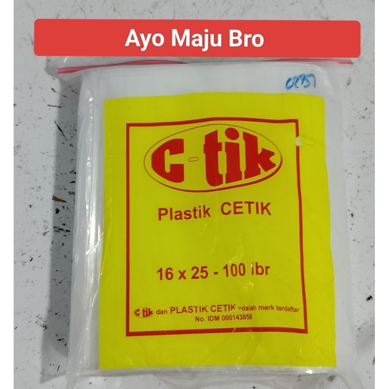 Plastik Cetik 16 x 25 SEAL isi 100 lembar