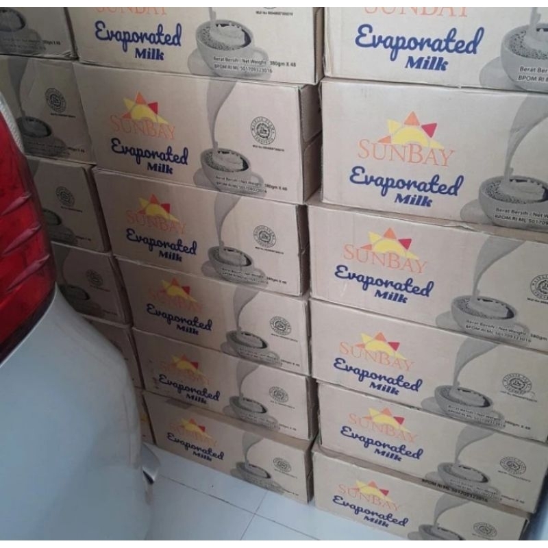 

evaporated milk sunbay per karton khusus gosend/susu evaporasi sunbay dus/bukan f&n