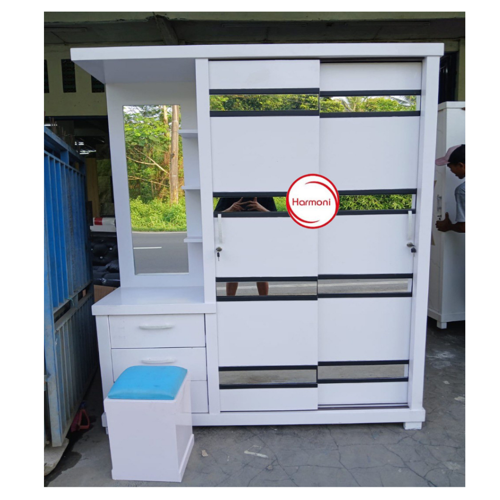 LEMARI SLIDING + MEJA RIAS LEMARI SLIDING 3 PINTU MEJA RIAS LEMARI SLEDING MEJA RIAS