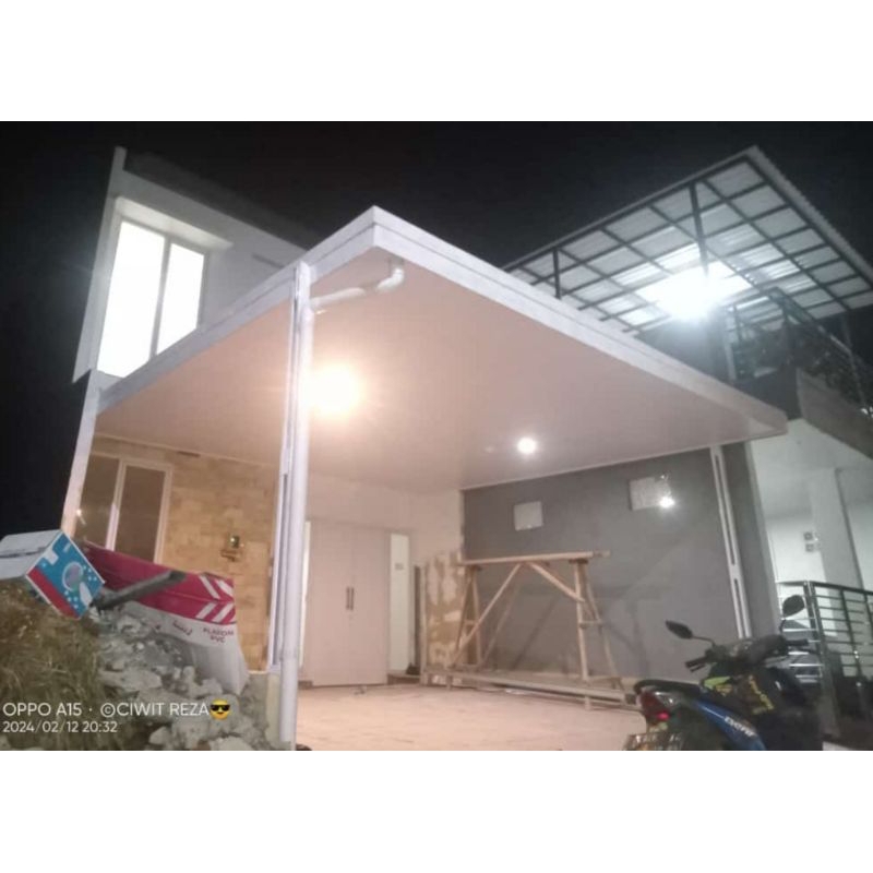 Kanopi Plafon Pvc Rangka Baja Ringan Atap alderon rs