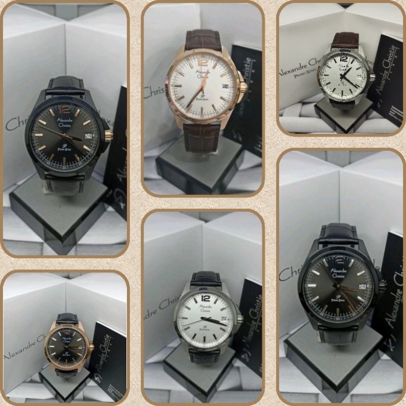 Jam Tangan Pria Alexandre Christie 1031 AC 1031 AC1031 Tali Kulit