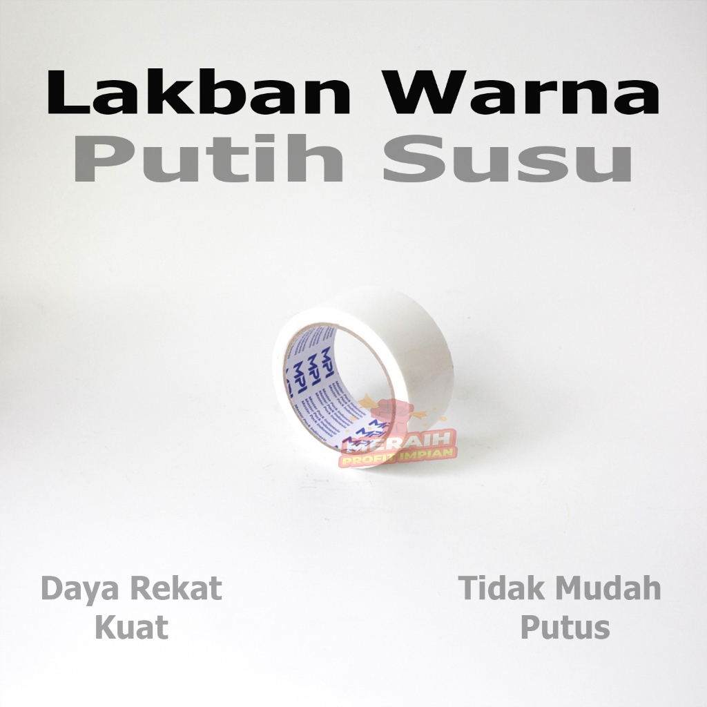 

1 Pcs - Lakban Warna Putih Susu - Lakban Warna - Warni