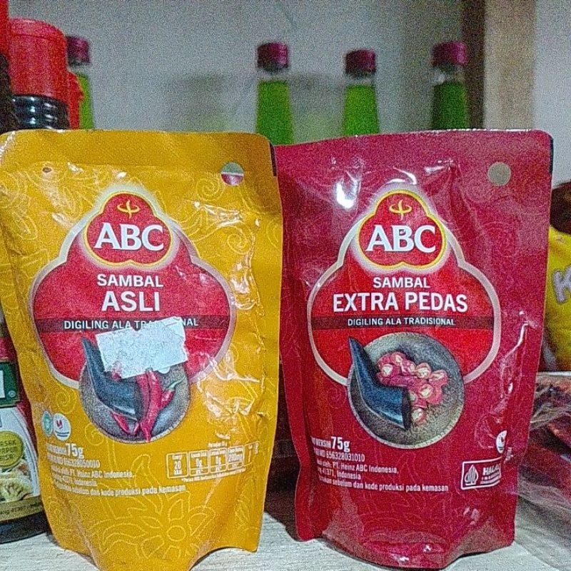 

ABC Sambal ASLI dan Exstra Pedas 75gr