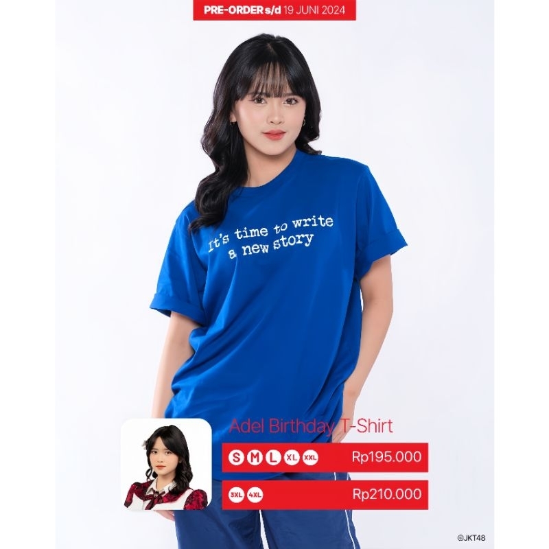 Kaos JKT48 Birthday T-Shirt Reva Fidela (Adel) 2024 Free Stiker/PC - Benhur