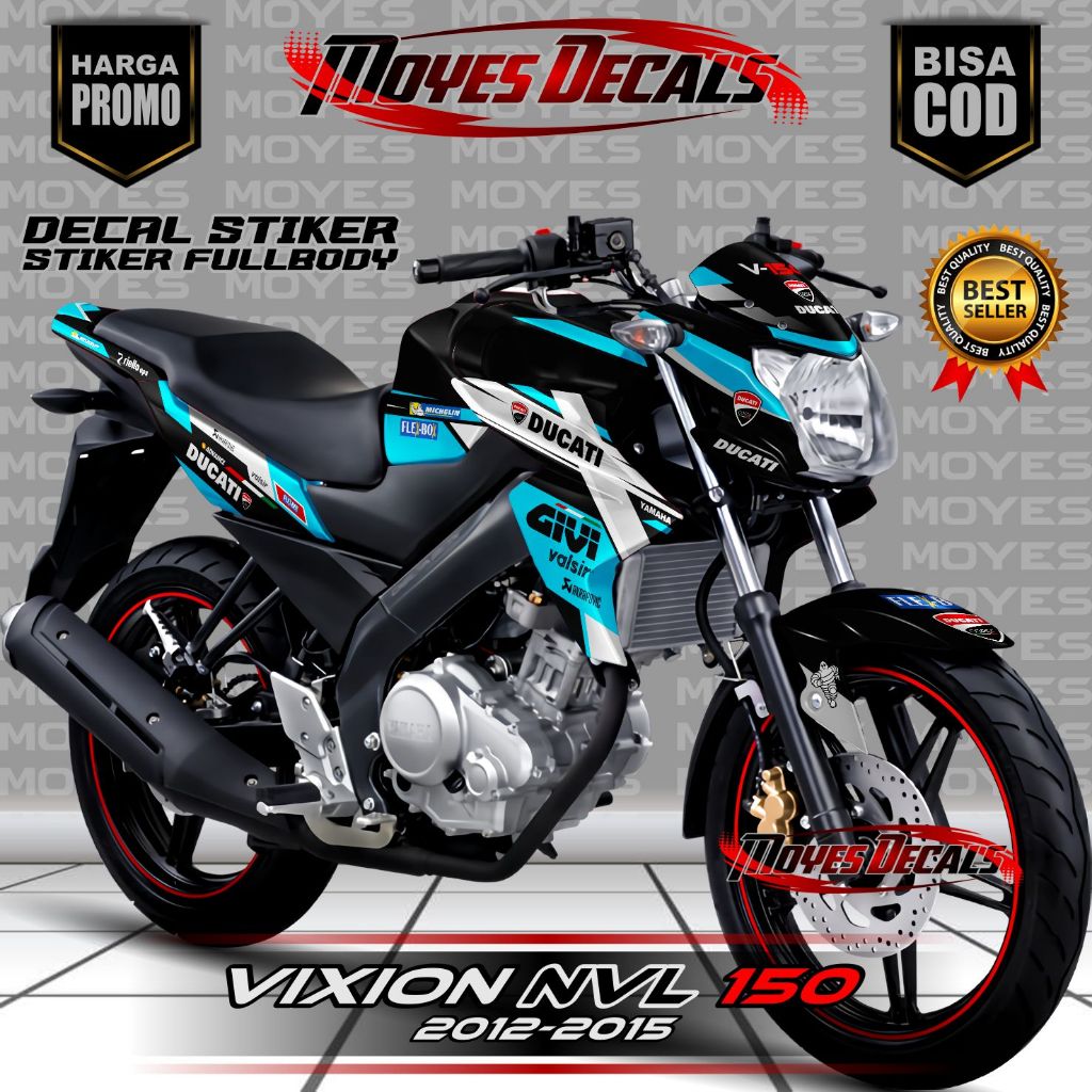 DECAL MOTOR VIXION NVL - STIKER MOTOR VIXION NVL FULL BODY PREMIUM BERKUALITAS - VARIASI MOTOR VIXIO