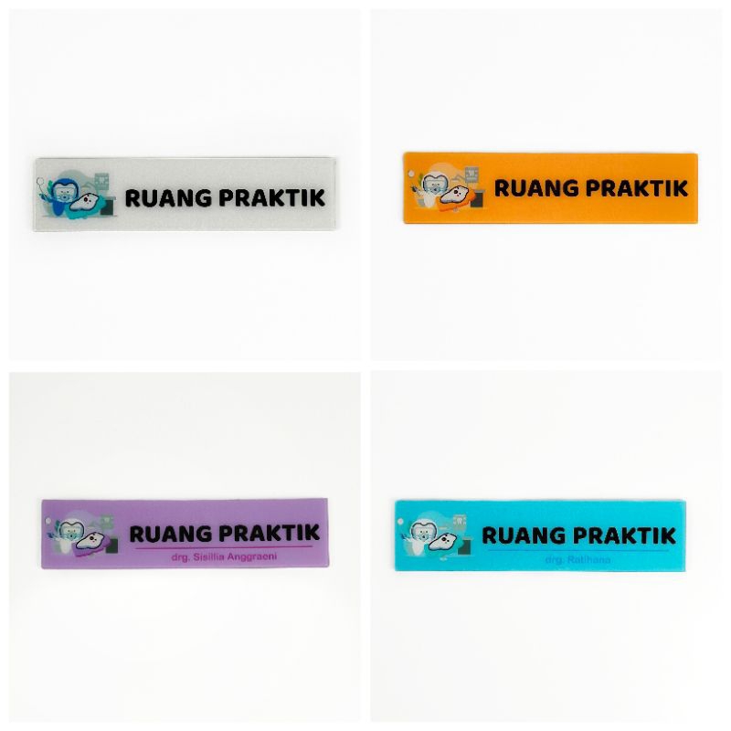 

RUANG PRAKTIK | Sign Board Acrylic Aksesoris drg Papan Tanda Klinik Aesthetic Motif Gigi Tooth Teeth Dentist Dekorasi Ruang / Kantor